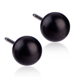 BLOMDAHL Black Titanium 5mm Ball C / 63, Σκουλαρίκια από Τιτάνιο - 1 ζευγάρι