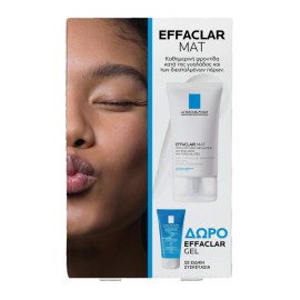 LA ROCHE POSAY Effaclar Mat, Ενυδατική Σμηγματορρυθμιστική Φροντίδα - 40ml & Δώρο Effaclar Gel - 50ml