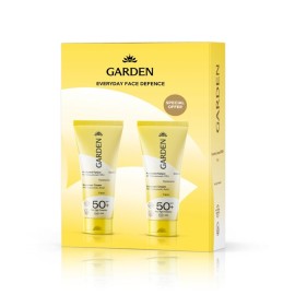 GARDEN Everyday Face Defence, Sunscreen Cream SPF50+, Αντηλιακή Κρέμα Προσώπου με Υαλουρονικό Οξύ - 2τεμ x 50ml