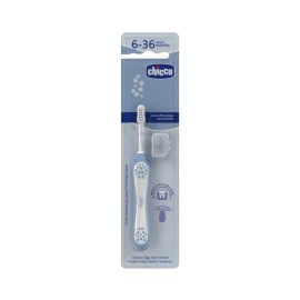 CHICCO Toothbrush, Παιδική Οδοντόβουρτσα 6-36m, Σιέλ - 1τεμ