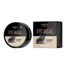 KIMOCO BEAUTY Eye Mask, Black Pearl Hydrogel Eye Patches, Μάσκα Ματιών για Λάμψη & Λείανση με Εκχύλισμα Μαύρης Πέρλας - 60τεμ