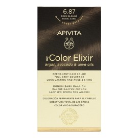 APIVITA My Color Elixir, Βαφή Μαλλιών No 6.87 - Ξανθό Σκούρο Περλέ Μπεζ