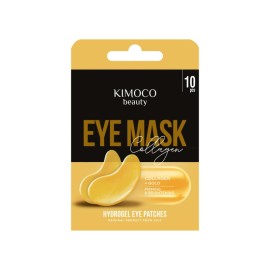 KIMOCO BEAUTY Eye Mask, Collagen & Gold Hydrogel Eye Patches, Μάσκα Ματιών για Σύσφιξη & Λάμψη με Κολλαγόνο & Χρυσό - 10τεμ