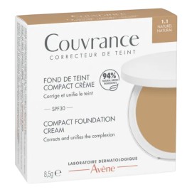 AVENE Couvrance Compact Foundation Cream SPF30, 1.1 Natural, Make Up σε Μορφή Στερεής Κρέμας - 8.5gr