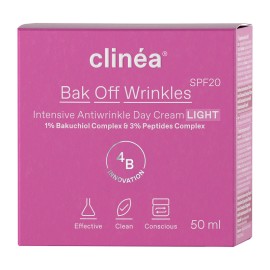 CLINEA Bak Off Wrinkles Light Cream SPF20, Κρέμα Ημέρας Εντατικής Αντιγήρανσης Ελαφριάς Υφής - 50ml