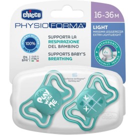 CHICCO Physio Forma Light, Πιπίλα Σιλικόνης με Θήκη 16-36m Σιελ- 2τεμ