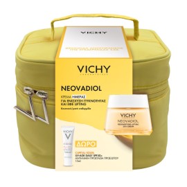 VICHY Neovadiol Post-Menopause Day Cream, Κρέμα Ημέρας Αναπλήρωσης Λιπιδίων & Κατά της Χαλάρωσης - 50ml & ΔΩΡΟ Capital Soleil, UV-AGE DAILY SPF50 - 15ml & Mοντέρνο Nεσεσέρ