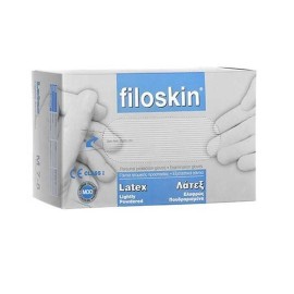 FILOSKIN Γάντια Latex μιας Χρήσης με Πούδρα M - 100τεμ