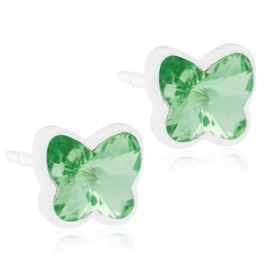 BLOMDAHL Medical Plastic Butterfly Peridod 5mm B / 250, Σκουλαρίκια από Ιατρικό Πλαστικό - 1 ζευγάρι