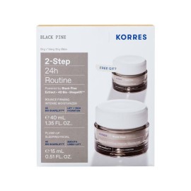 KORRES 2 Step 24h Routine, Black Pine, Μαύρη Πεύκη Κρέμα Ημέρας Σύσφιγξης + Lifting για Καν/ Μικτές Επιδερμίδες - 40ml & ΔΩΡΟ Κρέμα Νύχτας Σύσφιγξης & Lifting - 15ml