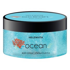 HELENVITA Body Scrub Ocean, Απολεπιστικό Τζελ Σώματος με Κόκκους Ζάχαρης & Άρωμα από Νότες Θαλασσινής Αύρας.- 250ml