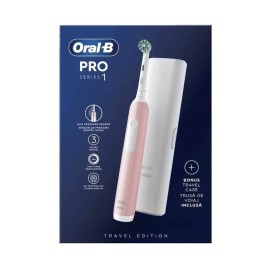 ORAL-B Pro Series 1 Pink, Ηλεκτρική Οδοντόβουρτσα Ροζ & Θήκη Ταξιδίου - 1τεμ