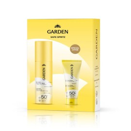 GARDEN Safe Spritz, Sunscreen Lotion Spray SPF50, Αντηλιακό Γαλάκτωμα Σπρέι με Εκχύλισμα Ροδιού για Πρόσωπο & Σώμα - 200ml & Sunscreen Cream SPF50+, Αντηλιακή Κρέμα Προσώπου με Υαλουρονικό Οξύ - 50ml