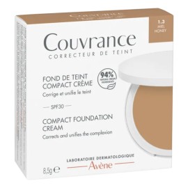 AVENE Couvrance Compact Foundation Cream SPF30, 1.3 Honey, Make Up σε Μορφή Στερεής Κρέμας - 8.5gr