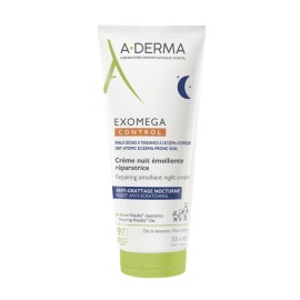 A-DERMA Exomega Control Repairing Emolient Night Cream, Επανορθωτική Μαλακτική Κρέμα Νυκτός - 200ml