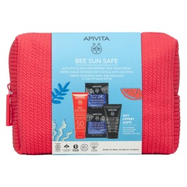 APIVITA Bee Sun Safe Anti Spot & Anti Age, Αντηλιακή Κρέμα Προσώπου Κατά των Πανάδων & των Ρυτίδων SPF50 - 50ml, Λεπτόρρευστη Kρέμα Προσώπου - 50ml & ΔΩΡΟ mini Μαύρο Gel Καθαρισμού - 50ml + Μάσκα Προσώπου Θαλάσσια Λεβάντα 2x8ml