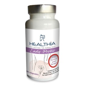 HEALTHIA Lady Probio, Συμπλήρωμα Διατροφής για την Υγεία του Γυναικείου Ουροποιητικού & Αναπαραγωγικού Συστήματος - 60caps