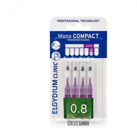 ELGYDIUM Clinic MonoCompact 0.8, Μωβ Μεσοδόντια Βουρτσάκια - 4τεμ.