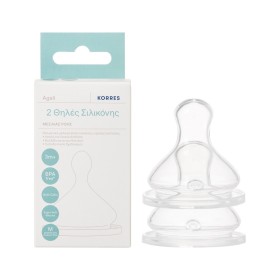 KORRES Agali Silicone Teats, Θηλές Σιλικόνης 3m+ Μεσαίας Ροής - 2τεμ