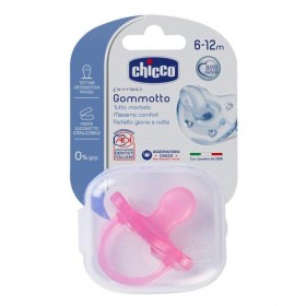 CHICCO Physio Soft Πιπίλα Όλο Σιλικόνη Ροζ 6-12m - 1τεμ.