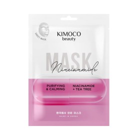 KIMOCO BEAUTY Sheet Face Mask, Niacinamide, Καταπραϋντική Μάσκα Προσώπου με Νιασιναμίδη & Εκχύλισμα Δέντρου Τσαγιού - 1τεμ