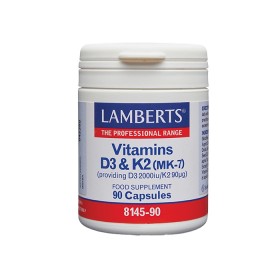 LAMBERTS Vitamin D3 2000IU & K2 90μg - 90tabs