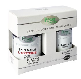 POWER OF NATURE Skin Nails L-Cysteine 500mg - 30caps & ΔΩΡΟ Vitamin C 1000mg - 20tabs