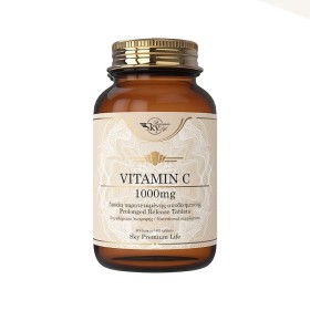 SKY PREMIUM LIFE Vitamin C 1000mg, Συμπλήρωμα Διατροφής με Βιταμίνη C Βραδείας Αποδέσμευσης - 60tabs