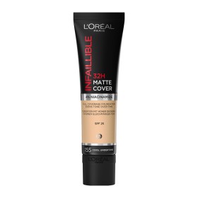 LOREAL PARIS Infaillible 32H Matte Cover Make Up SPF25, 155 Cool Undertone, Make Up Βάση με Ματ Κάλυψη - 30ml