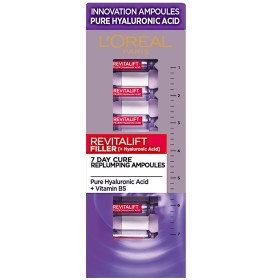 LOREAL PARIS Revitalift Filler Replumping Ampules, Filler Αμπούλες Υαλουρονικού - 7amp x 1.3ml