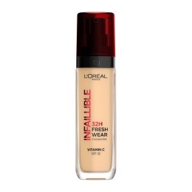 LOREAL PARIS Infaillible 32H Fresh Wear Foundation 125 Natural Rose SPF25, Υγρό Foundation με Ανάλαφρη Υφή - 30ml