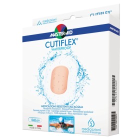 MASTER AID Cutiflex Waterproof, Αυτοκόλλητες Αδιάβροχες Γάζες 10 x 8cm - 5τεμ