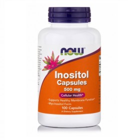 NOW FOODS Inositol 500mg, Συμπλήρωμα Διατροφής με Ινοσιτόλη - 100caps