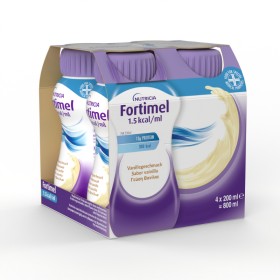 NUTRICIA Fortimel 1.5 kcal/ml Vanilla, Υπερθερμιδικό Πόσιμο Θρεπτικό Σκεύασμα Ελεύθερο Γλουτένης & Λακτόζης με Γεύση Βανίλια - 4τεμ x 200ml