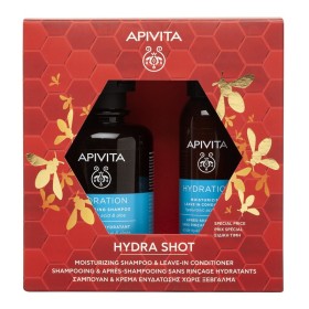 APIVITA Hydra Shot, Σαμπουάν Ενυδάτωσης με Υαλουρονικό Οξύ & Αλόη - 250ml & Κρέμα Μαλλιών Ενυδάτωσης Χωρίς Ξέβγαλμα - 100ml