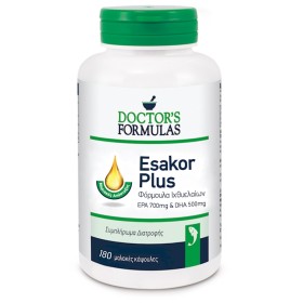 DOCTORS FORMULAS Esakor Plus, Φόρμουλα Ιχθιελαίων - 180softgels