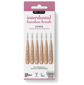 THE HUMBLE CO Interdental Bamboo Brush, Μεσοδόντια Βουρτσάκια Νο0 - 0.40mm - 6τεμ.