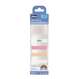 CHICCO Well Being Πλαστικό Μπιμπερό με Θηλή Σιλικόνης 2m+, Colors, Girl - 250ml