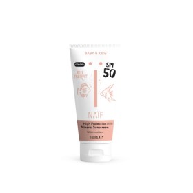 NAIF Baby & Kids High Protection Mineral Sunscreen SPF50, Αντηλιακό Γαλάκτωμα με Άρωμα, Προσώπου-Σώματος, για Βρέφη & Παιδιά - 100ml