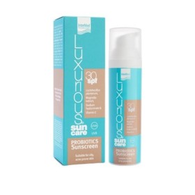 INTERMED Luxurious Suncare Probiotics Sunscreen SPF30, Αντηλιακό Γαλάκτωμα για Λιπαρό Δέρμα με Τάση Ακμής - 75ml