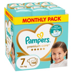 PAMPERS Premium Care No 7 (15kg+) Monthly Pack - 108τεμ