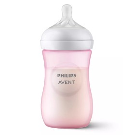 PHILIPS AVENT Natural Response 1m+, Πλαστικό Μπιμπερό Ροζ με Θηλή Σιλικόνης Ροής 1, SCY903/11, 260ml - 1τεμ