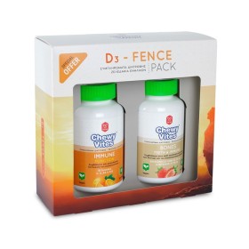 VICAN D3- Fence Pack, Chewy Vites Bones, Teeth & Immune, Συμπλήρωμα Διατροφής με Βιταμίνη D3 & Βιταμίνη Κ - 60ζελεδάκια & Immune Function, Μασώμενες Βιταμίνες Ενηλίκων - 60 ζελεδάκια