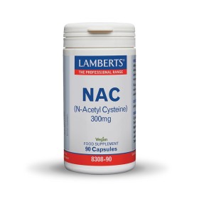 LAMBERTS NAC (N-Acetyl Cysteine) 300mg, Συμπλήρωμα Διατροφής με Ν-Ακέτυλο-Κυστείνης - 90caps