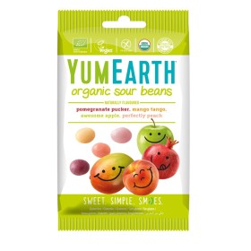 YUMEARTH Organic Sour Beans, Βιολογικά Κουφετάκια Φρούτων - 50gr