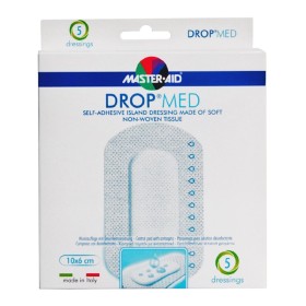 MASTER AID Drop Med, Αντικολλητικές Αυτοκόλλητες Γάζες 10x6cm - 5τεμ