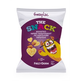 FREZYLAC The Snack Corn Hearts, Βιολογικές Καρδιές Καλαμποκιού με Αλατισμένη Καραμέλα  - 30gr