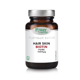 POWER OF NATURE Hair Skin Biotin Pure 1000μg, Βιοτίνη Υψηλής Καθαρότητας & Απόδοσης - 30tabs