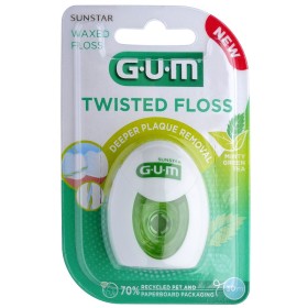 GUM Twisted Floss Green Tea & Mint, 3500, Οδοντικό Νήμα με Γεύση Μέντας με Πράσινο Τσάϊ - 30m