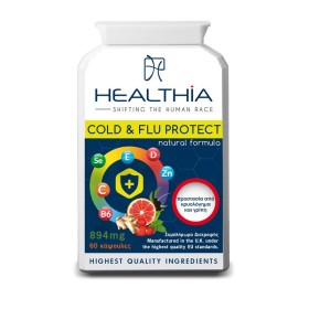 HEALTHIA Cold & Flu Protect 894mg, Φυσικό Συμπλήρωμα Διατροφής - 60caps